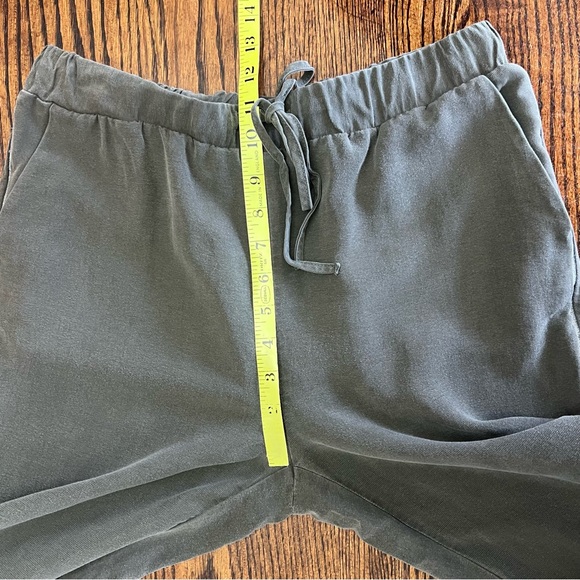 Zara Olive Green Joggers With Metallic Sidestripe Size Medium - Picture 14 of 15